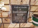 MULDER Marie Geraldine 1937-2011