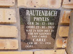 RAUTENBACH Carel 1936- & Phylis 1931-2014