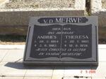 MERWE Andries, v.d. 1904-1983 & Theresa 1907-1976