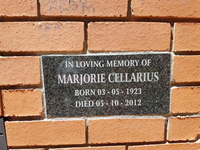 CELLARIUS Marjorie 1923-2012
