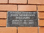 WILLIAMS John Morrison 1945-2009