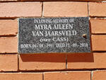 JAARSVELD Myra Aileen, van nee CASS 1941-2010