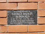 McDONALD George Hadley 1961-2011
