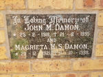 DAMON John M. 1918-1995 Magrieta H.S. 1921-1998