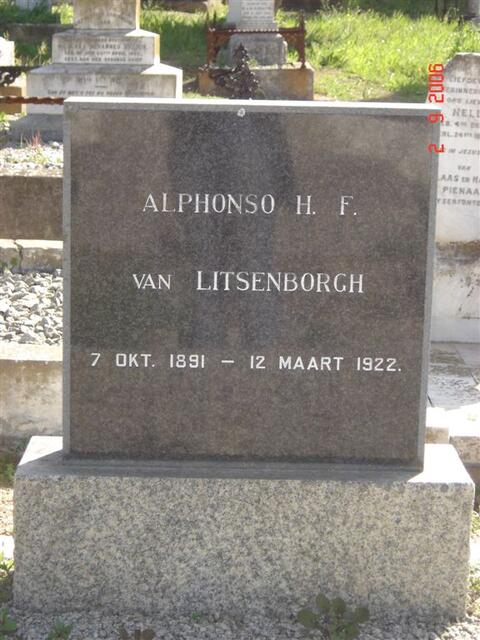 LITSENBORGH Alphonso H.F., van 1891-1922