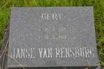 RENSBURG Gert, Janse van 1919-1984