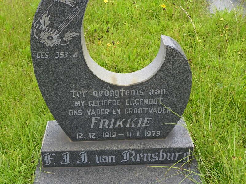 RENSBURG F.J.J., van 1919-1979