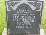 NIEKERK Albertus J., van 1905-1979