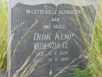 ODENDAAL Dirk Kemp 1928-1980