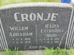 CRONJE Willem Abraham 1899-1979 & Maria Catharina 1908-1981