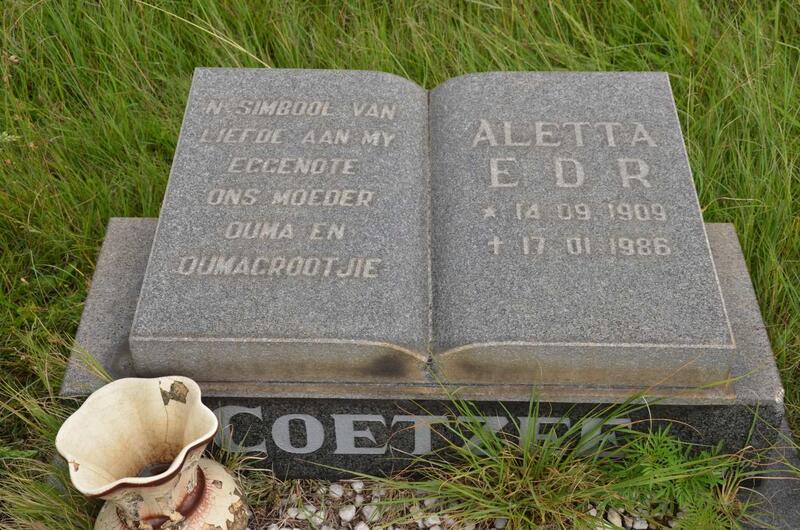 COETZEE Aletta E.D.R. 1909-1986
