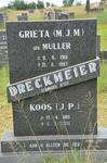 DRECKMEIER J.P. 1915-2000 & M.J.M. MULLER 1919-1997