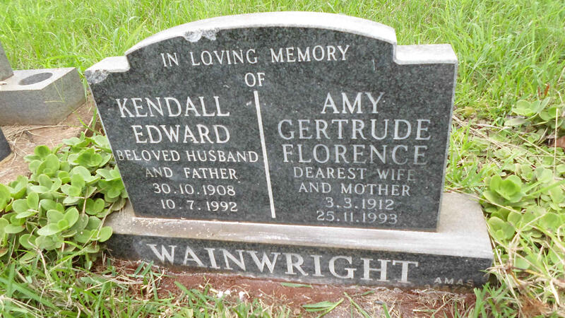 WAINWRIGHT Kendall Edward 1908-1992 & Amy Gertrude Florence 1912-1993