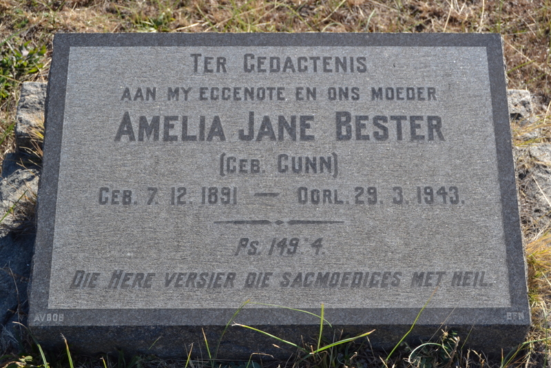 BESTER Amelia Jane nee GUNN 1891-1943
