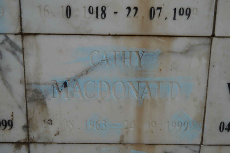 MACDONALD Cathy 1963-1999