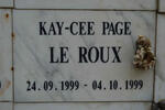 ROUX Kay-Cee Page, le 1999-1999