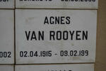 ROOYEN Agnes, van 1915-199?