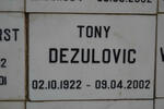 DEZULOVIC Tony 1922-2002