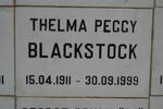 BLACKSTOCK Thelma Peggy 1911-1999