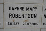 ROBERTSON Daphne Mary 1927-2002