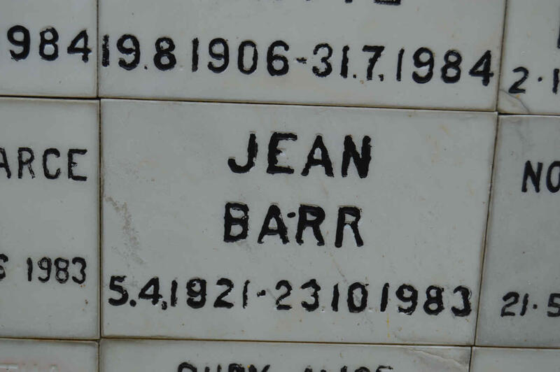 BARR Jean 1921-1983