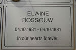 ROSSOUW Elaine 1981-1981
