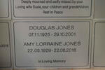 JONES Douglas 1925-2001 & Amy Lorraine 1929-2016