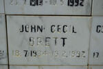 BRETT John Cecil 1934-1992