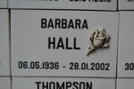 HALL Barbara 1936-2002