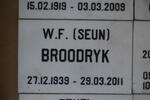 BROODRYK W.F. 1939-2011