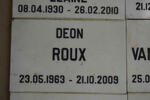 ROUX Deon 1963-2009