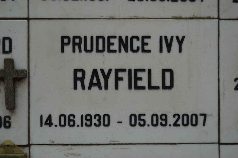 RAYFIELD Prudence Ivy 1930-2007