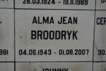 BROODRYK Alma Jean 1943-2007