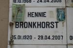 BRONKHORST Hennie 1920-2007