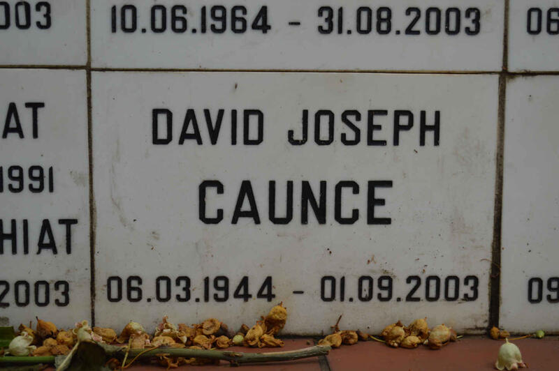 CAUNCE David Joseph 1944-2003
