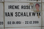 SCHALKWYK Irene Roset?, van 1951-2001