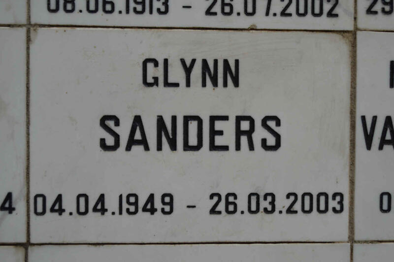SANDERS Glynn 1949-2003
