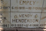 HENDERSON Wendy 1952-1988