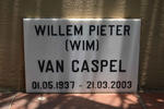 CASPEL Willem Pieter, van 1937-2003