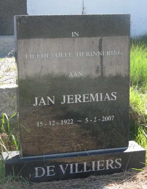VILLIERS Jan Jeremias, de 1922-2007