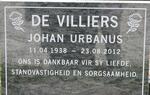 VILLIERS Johan Urbanus, de 1938-2012