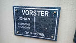 VORSTER Johan 1943-2005