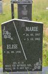 BURGER Marie 1917-2002 :: BURGER Elise 1930-