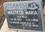 CLAASSENS Magteld Maria nee NELL 1927-1998