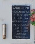 LAUBSCHER Leonora Rorich 1926-2009 & Pieter Adriaan 1922-2012
