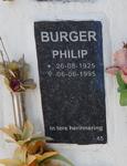 BURGER Phillip 1925-1995