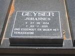 GEYSER Johannes 1934-2001