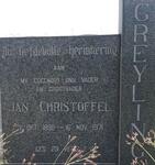 GREYLING Jan Christoffel 1898-1971