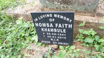 KHAMBULE Nomsa Faith 1941-2015