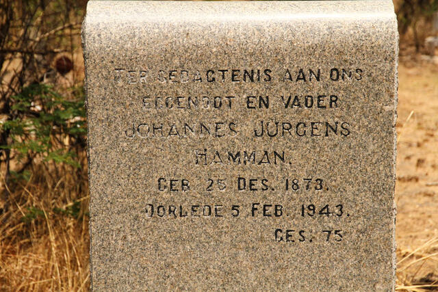 HAMMAN Johannes Jurgens 1873-1943
